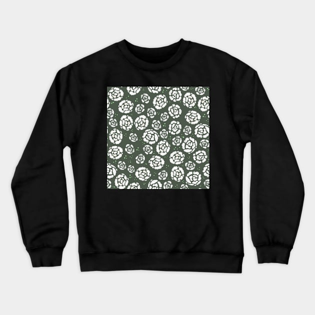 White Roses Crewneck Sweatshirt by MSBoydston